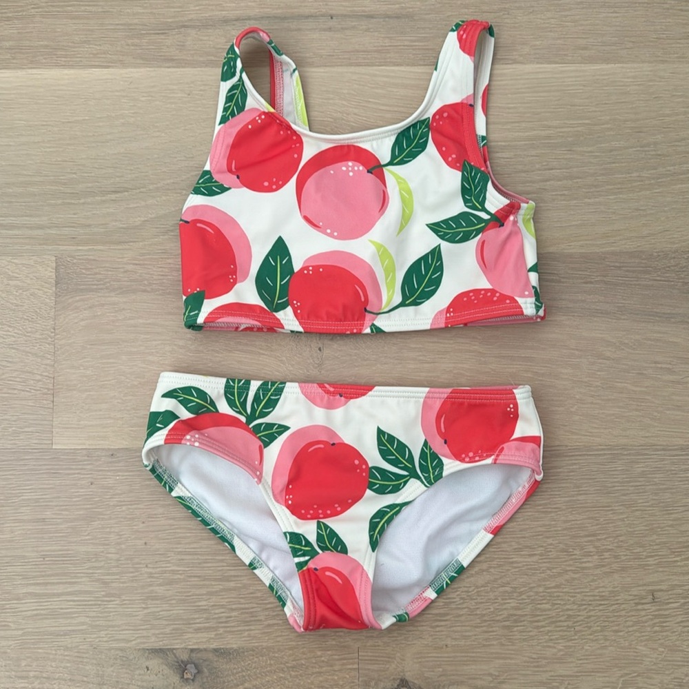 Mini Boden Provence Dusty Pink Peaches Bikini (Size 5-6y)